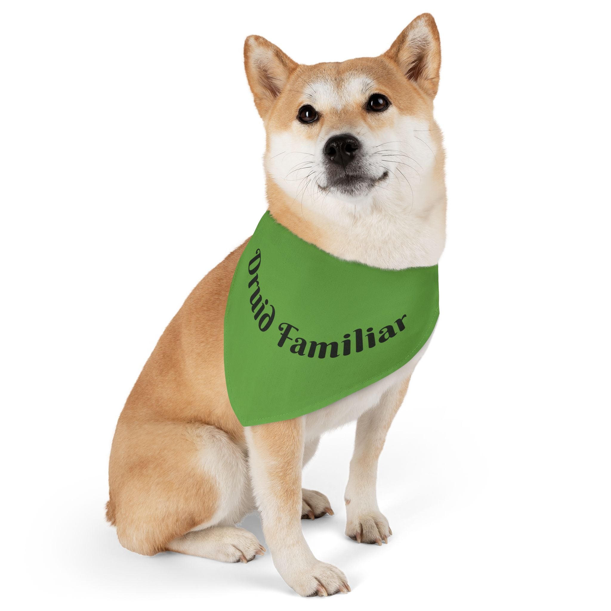 Druid Familiar Pet Bandana Collar | Green Dog Accessory for Festive Occasions