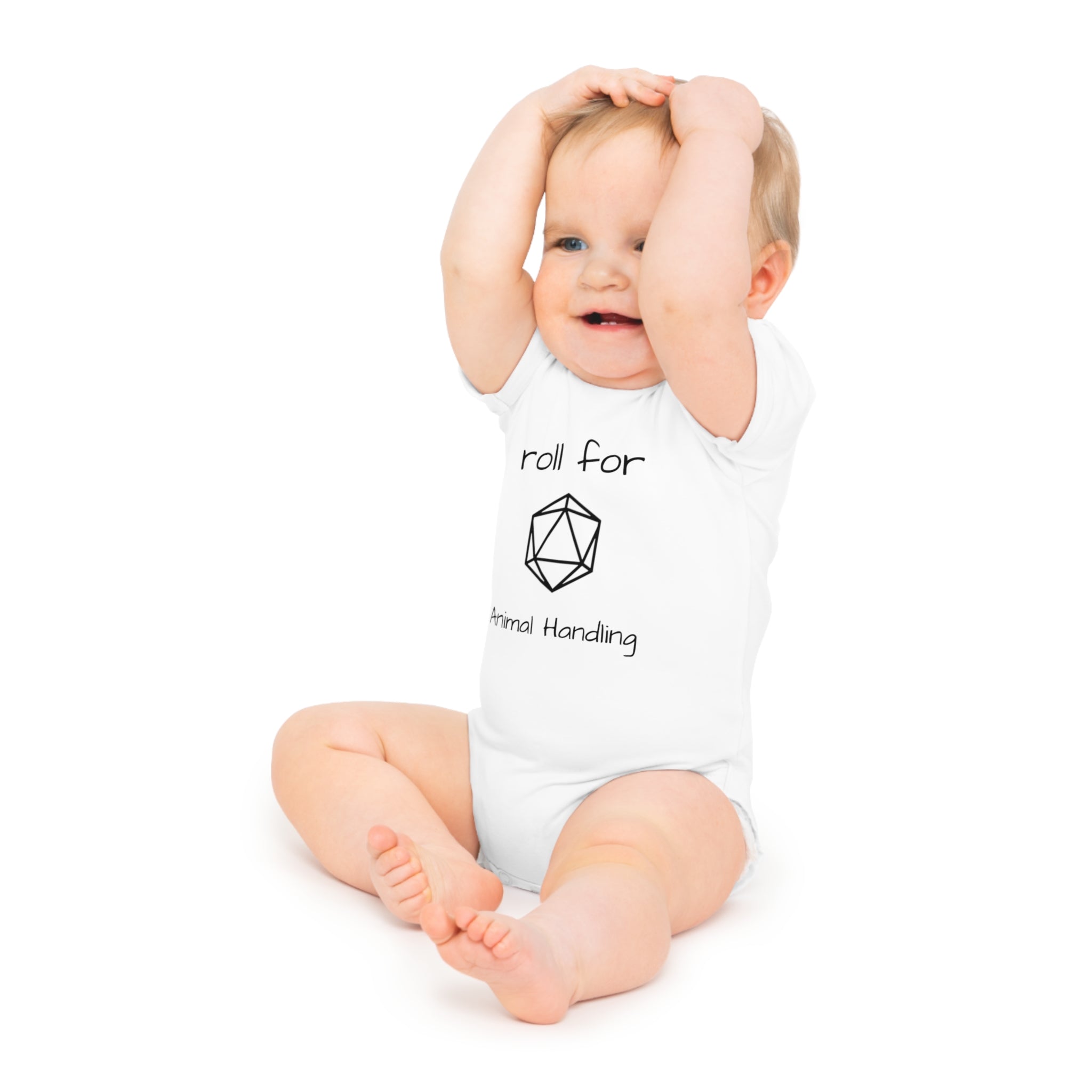 'Roll for Animal Handling' - Cute Baby Bodysuit