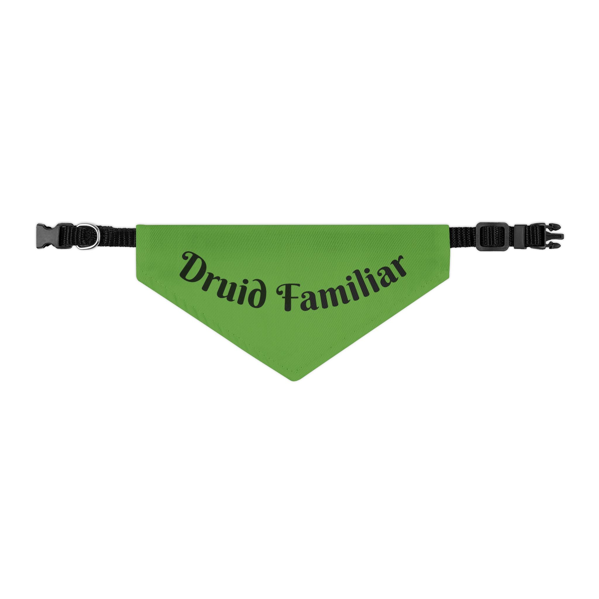 Druid Familiar Pet Bandana Collar | Green Dog Accessory for Festive Occasions