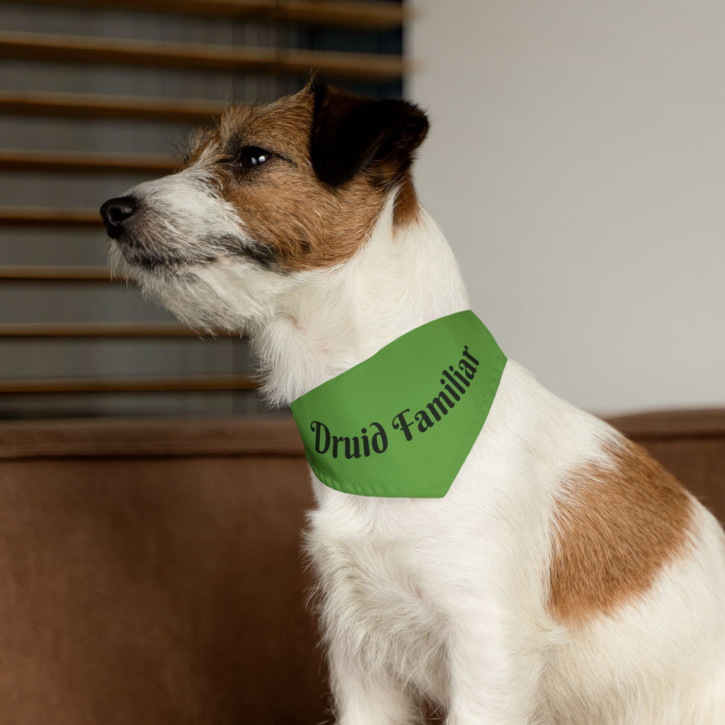Druid Familiar Pet Bandana Collar | Green Dog Accessory for Festive Occasions