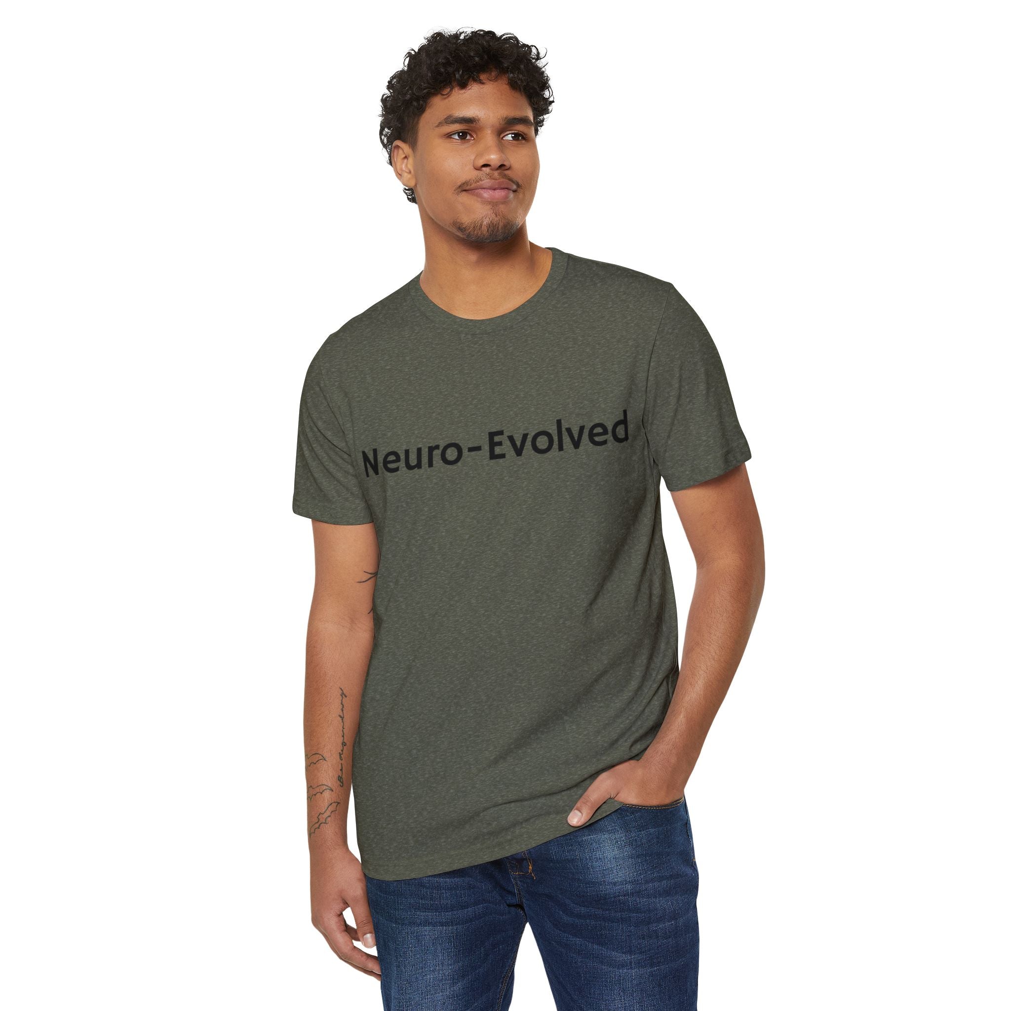 Neuro-Evolved Organic T-Shirt - Eco-Friendly Minimalist Tee, Sustainable Fashion Top, Gift for Earth Lovers, Unisex Casual Wear