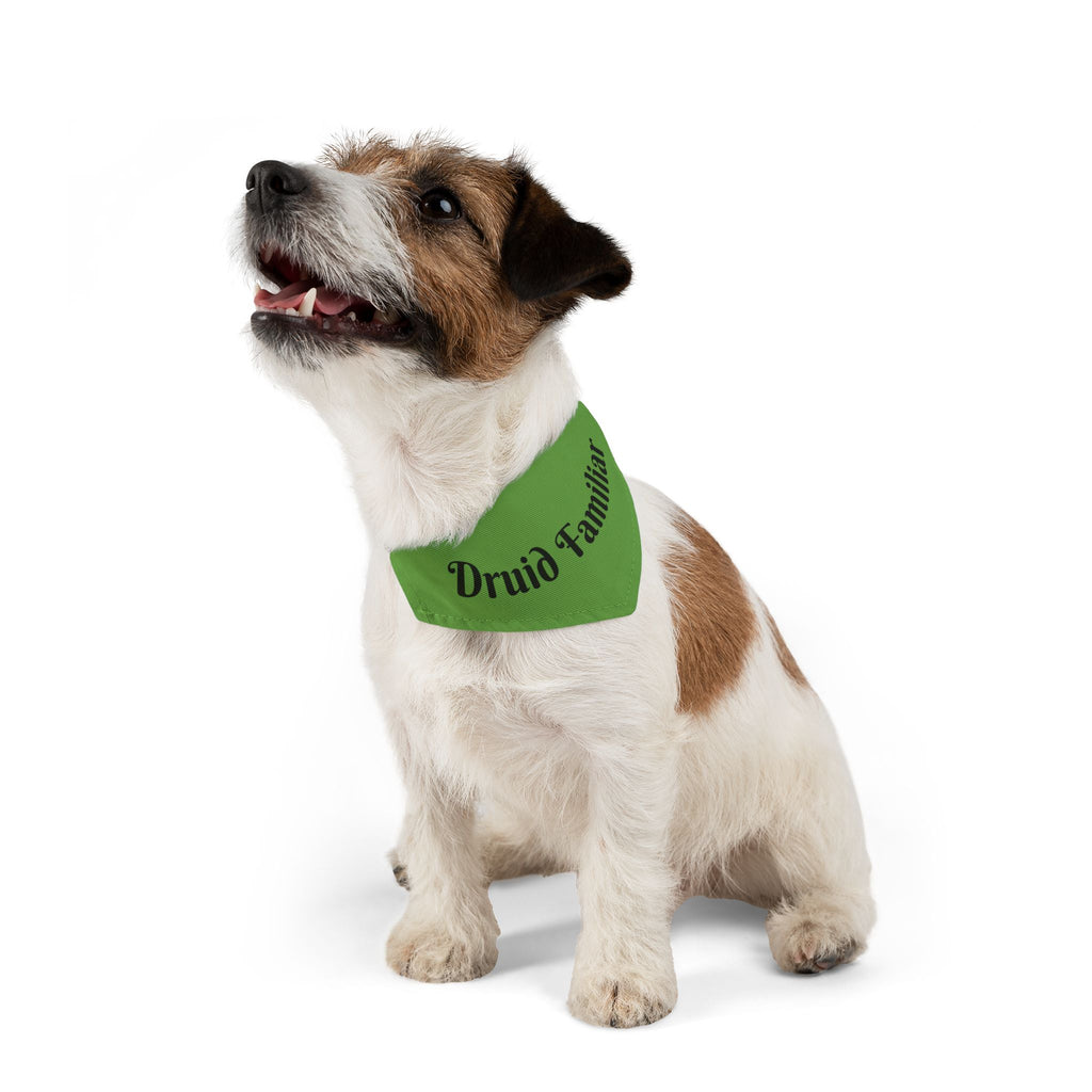Druid Familiar Pet Bandana Collar | Green Dog Accessory for Festive Occasions